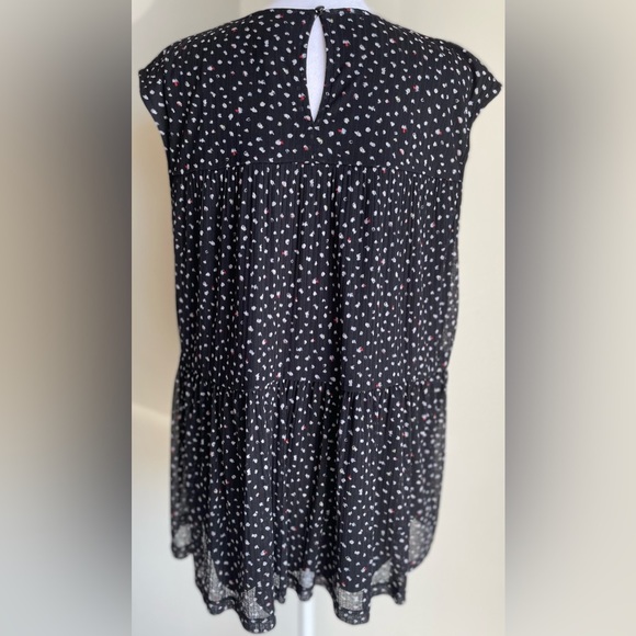 NWT JUICY COUTURE PULLOVER SLEEVELESS FLOWY BLOUSE SZ L, BLACK/PINK - Picture 7 of 15